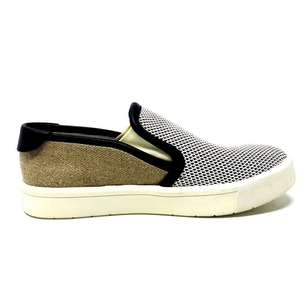 Vince - Bram Mesh & Tan Leather trim Slide Ons